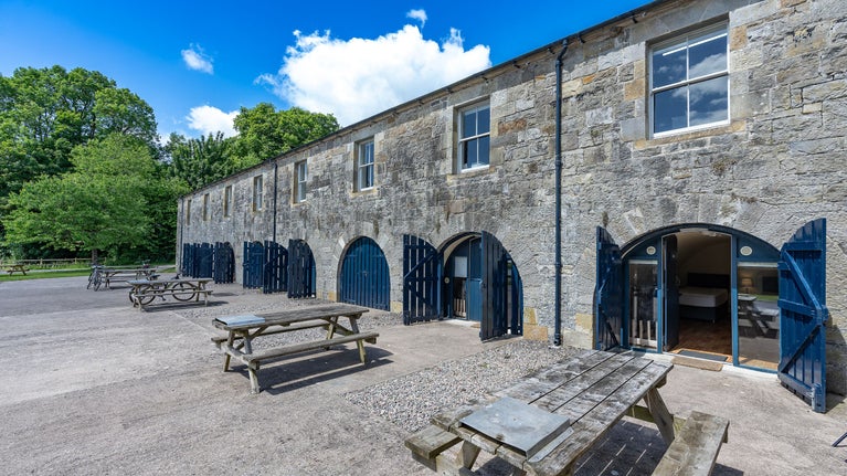 The row of stone pods at Crom, County Fermanagh